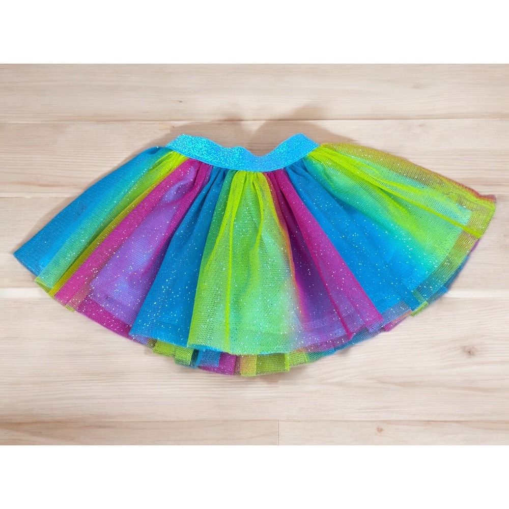 18" Doll Clothing Glittery Rainbow Tutu Skirt